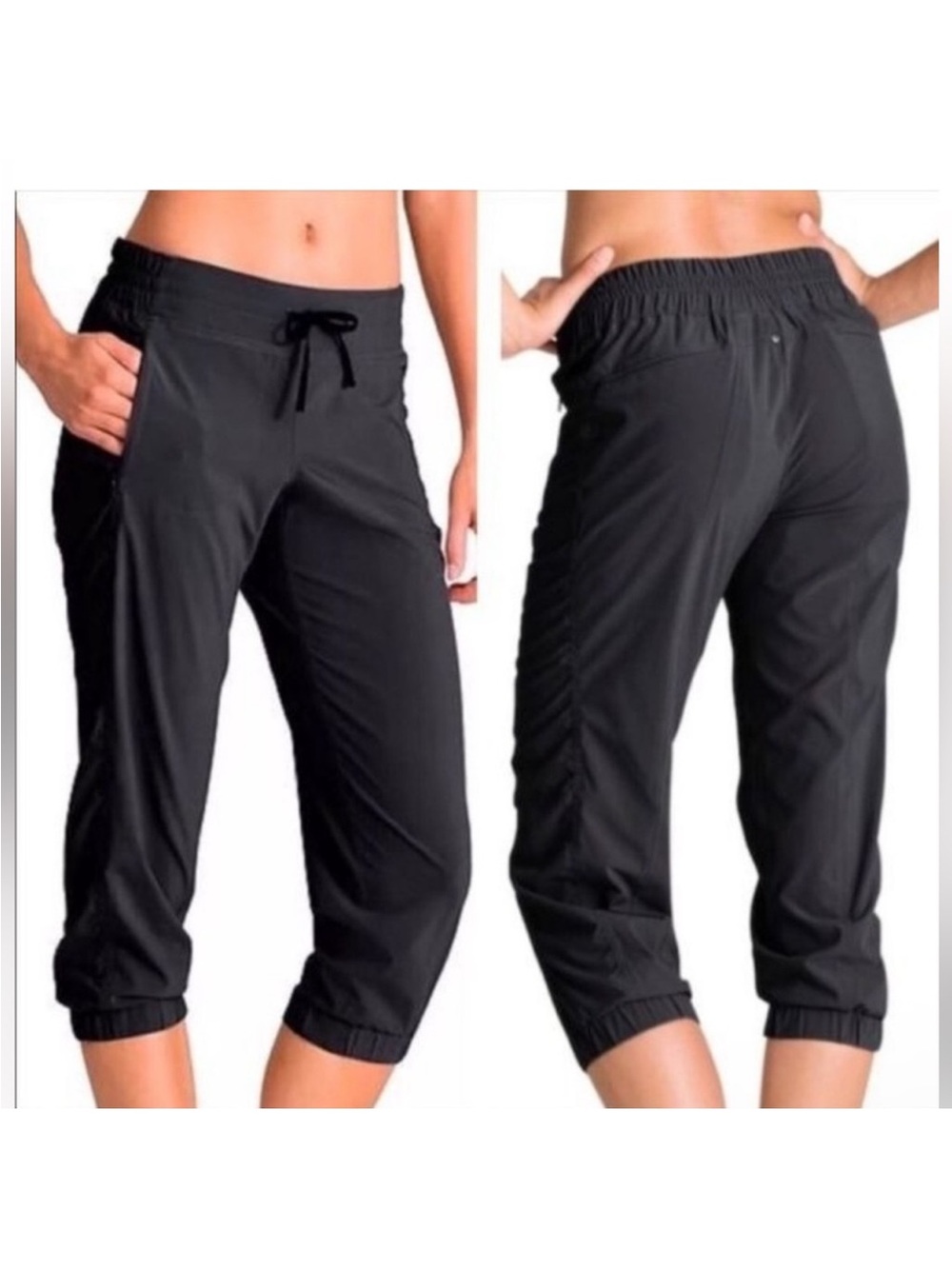 Athleta Cropped Black Joggers
Size 8